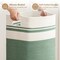 Cotton Laundry Hamper, Large Woven Rope Basket with Handles for Living Room and Bedroom, Stylish Storage Basket for Clothes, Toys, and Blankets